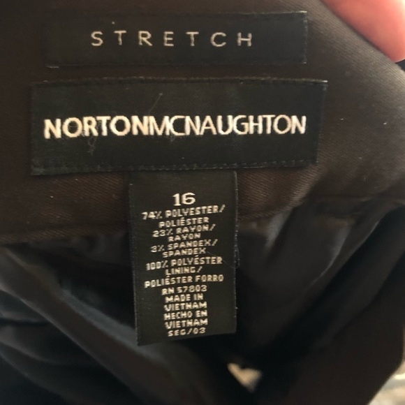 Norton McNaughton Slit Back Stretch Skirt Plus Size 16 - Picture 7 of 10